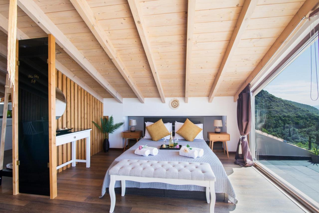 Blue Sky Loft By Corfuescapes Daire Spartylas Dış mekan fotoğraf
