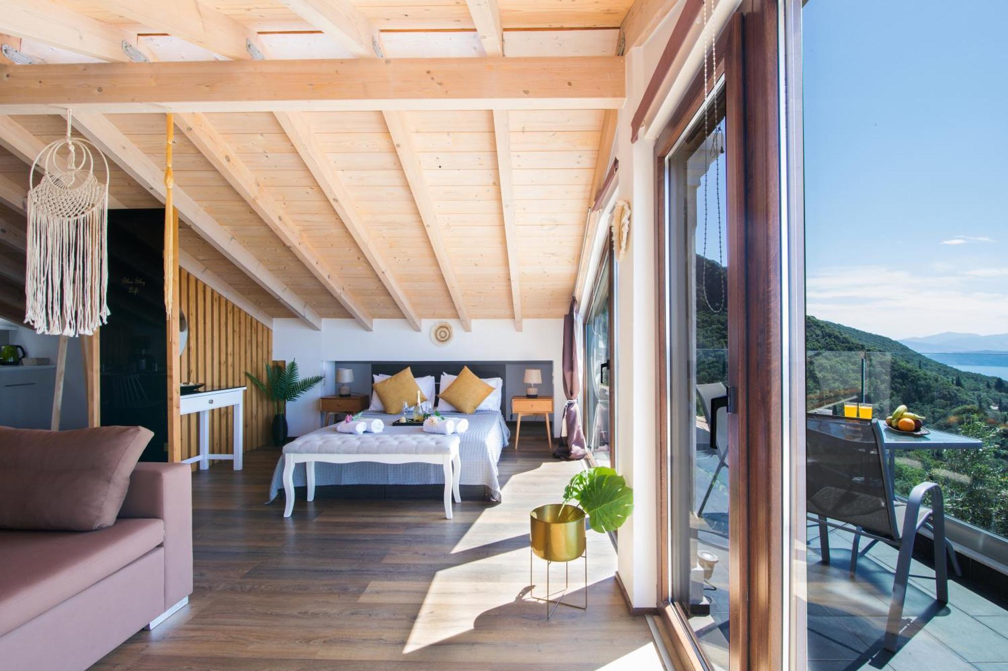 Blue Sky Loft By Corfuescapes Daire Spartylas Dış mekan fotoğraf